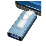 256GB USB Flash Drive for Phone and Pad, Photo Stick High Speed External USB Thumb Drives Photo Storage Memory Stick for Save More Photos and Videos (Blue, 256GB) - Retail: $30