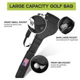 Golf Club Bag, Portable Foldable Mini Golf Carry Bag Lightweight Golf Sunday Bag for 8-10 Golf Clubs, Waterproof Golf Club Travel Bag for Women, Men - Retail: $24