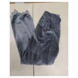 Conceited Velvet Joggers for Women - Soft Warm Velour Pants - Charcoal Grey - Medium - Retail: $28