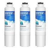 WSKFDTI DA29-00020B Replacement for Samsung Water Filter DA29-00020B, HAF-CIN/EXP, RF28HFEDBSR, RF263TEAESG, RF263BEAESR, RF28HDEDBSR, HAF-CIN, RF4287HARS, RF4267HARS, DA97-08006A, 3 Filters - Retail: