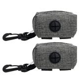 (2 Pack) Dog Poop Bag Holder for Leash,Doggie Waste Bag Dispenser Small Doggy Poop Bag Zipper Pouch with Carabiner Clip, Leash Attachment Holder for Pet Puppy Poop Bags - Retail: $872
