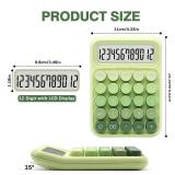 Gradient Green Calculator, UPIHO Standard Calculator with 12 Digit Display and Big Buttons,Sage Green Office Supplies and Desk Accessories for Office,School - Retail: $10