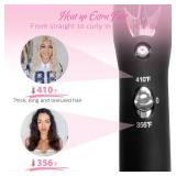 3 Barrel Curling Iron Hair Crimper: Birthday Gifts for Women Aleath Dual Voltage Adjustable Temperature Three Barrels Hair Waver - Ceramic 1 inch Curler Wand - Retail: $20