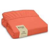 Royale Linens Fitted Sheet Twin XL - Ultra Soft 1800 Brushed Microfiber - Hotel Luxury Bottom Sheets - Wrinkle Free and Fade Resistant - Deep Pocket Fitted Sheet Only (Twin XL, Coral) - Retail: $12
