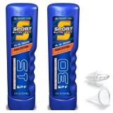 GoPong Sport Bottle Sunscreen Flask 2 Pack, Includes Funnel and Liquor Bottle Pour Spout - Retail: $10