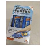 GoPong Sport Bottle Sunscreen Flask 2 Pack, Includes Funnel and Liquor Bottle Pour Spout - Retail: $10