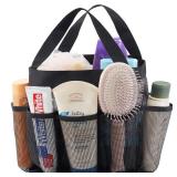 Lifewit Mesh Shower Caddy Freestanding Portable Shower Tote Bag for College Dorm, Bathroom, Gym, Travel, Quick Dry Hanging Organizer with 7 Storage Pockets for Toiletry Essentials, Medium,Black - Reta
