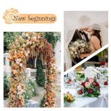 Adorox 7.8ft Garden Arch Trellis for Climbing Plants, Metal Arch Frame, Pumpkin Archway Outdoor Garden Arbors and Arches for Halloween Christmas Birthday Party Baby Shower Decoration(Black) - Retail: 