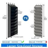 zebricolo shoe organizer,70 Pounds Large Capacity,20-30-Pair over the door shoe organizer,10 Tiers shoe rack for closet,New upgrade Anti-scratch heavy duty hook and Bamboo material Baffle,Grey/Black -