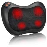 iKristin Back Massager, Shiatsu Neck Massager with Heat, Electric Back Massager for Shoulder, Back, Leg, Deep Tissue Kneading Massage to Relief Muscles, Massage Pillow for Mom/Dad/Women/Men - Retail: 