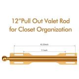 FIRJOY 12\ Valet Rod for Closet Pull Out (1 Pack, Orange) - Retail: $17in