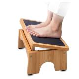 StrongTek Adjustable Foot Rest for Under Desk, 3-Level Adjust Incline, 7\ Step Stool for Kids Adults, Ergonomic Foot Stool Relieves Swelling, One Step Stool with Non-Slip Surface for Home and Office -