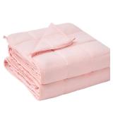 yescool Weighted Blanket for Adults (20 lbs, 60 x 80, Pink) Cooling Heavy Blanket for Sleeping Perfect for 190-210 lbs, Queen Size Breathable Blanket with Premium Glass Bead, Machine Washable - Re