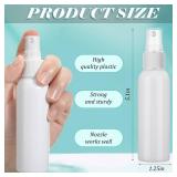 Tanlade 100 Pcs 2oz Small Spray Bottles Refillable Mini Spritzer Clear Empty Plastic Spritz Bottle Refillable Reusable Travel Size Mist Sprayer for Travel Cleaning Perfume Liquid(White) - Retail: $35