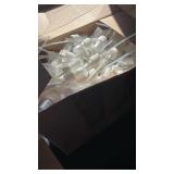 Tanlade 100 Pcs 2oz Small Spray Bottles Refillable Mini Spritzer Clear Empty Plastic Spritz Bottle Refillable Reusable Travel Size Mist Sprayer for Travel Cleaning Perfume Liquid(White) - Retail: $35