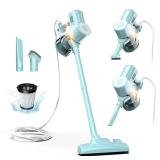 Roomie Tec Corded Stick Vacuum Cleaner - 450W, Lightweight 2 in 1 Handheld with Powerful Suction, Bagless HEPA Filter, Large Dust Capacity, 20ft Cable - Ideal for Floors, Dorm Room, and Home Cleaning 