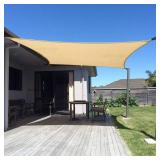 SUNNY GUARD Sun Shade Sail 10ft x 13ft Rectangle Sand UV Block Sunshade for Backyard Yard Deck Patio Garden Outdoor Activities and Facility(We Make Custom Size) - Retail: $28