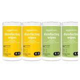 Amazon Basics Disinfecting Wipes, Lemon and Fresh Scent, Sanitizes/Cleans/Disinfects/Deodorizes, 255 Count (3 Packs of 85) - Retail: $15