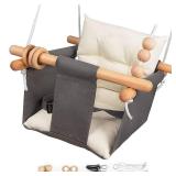 Tislly Baby Swing Outdoor Indoor Toddler Swing Seat with Safety Belt, Canvas Hanging Swings Outside Tree Swing Great Gift for Baby Boys Girls Kids Lovers - Retail: $47