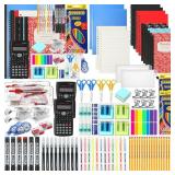 Gilprop 2 Sets High School Supplies Kit Back to School Supplies College Bundle Essential Stuff Bulk Stapler Notebook Calculator Backpack Bag Set for Senior Student Teen Classroom - Retail: $69