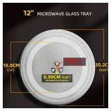 12\ Microwave Replacement Turntables, Microwave Glass Plate Compatible with Replacement Part of W11367904/ W10337247/ AP6892124/ W11335034/ WPW10337247 etc  Dishwasher Safe - Retail: $20in