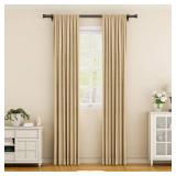 Curtain Rod 32-58 Inch, Heavy Duty 1 Inch Adjustable Curtain Rods for Windows, Black Short Window Treatment Rods, Modern Design, Easy Installation - Retail: $25