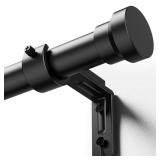 Curtain Rod 32-58 Inch, Heavy Duty 1 Inch Adjustable Curtain Rods for Windows, Black Short Window Treatment Rods, Modern Design, Easy Installation - Retail: $25