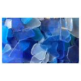Tumbled Sea Glass Collection - Mixed Blue Tones - Retail: $25