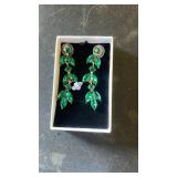 Emerald Crystal Drop Earrings - Retail: $25