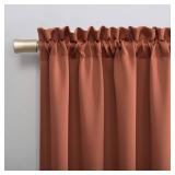 Sun Zero Easton Energy Saving Blackout Rod Pocket Curtain Panel, 40\ x 84\in, Terracotta - Retail: $10in