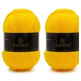 Crochet Yarn Yellow Amigurumi 560 Yards, 2 Pack Acrylic 150g/5.3oz, 3 Light Worsted for Crocheting and Knitting - Retail: $14