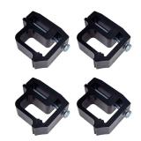 Black Truck Cap Mounting Clamp for Camper Shell, Topper Ladder Rack Canopy | Fit for Chevrolet Silverado GMC Sierra Ram 1500 2500 3500 Dodge Dakota, Ford F150 F250, Nissan Titan, Toyota Tundra (4 PCS)