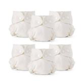 Esembly Cloth Diaper Inner - Organic Cotton Fitted Diaper- Soft, Ultra-Absorbant, Trim-Fitting Layer to Pair with Waterproof Outer for Blowout-Proof Diapering - 6-Pack,Size 2 (18-35lbs) - Retail: $46