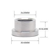 QiiMii 1/2\ NPT Female Threaded Stepped Weld Bung Mounting Stainless Steel 304 Fitting (OD 24mm=1\in) with Top Head (OD 30.5mm=1.2\in) - Retail: $11in