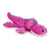 goDog Gators Squeaky Plush Dog Toy, Chew Guard Technology - Pink, Large - Retail: $13
