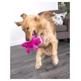 goDog Gators Squeaky Plush Dog Toy, Chew Guard Technology - Pink, Large - Retail: $13