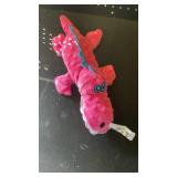goDog Gators Squeaky Plush Dog Toy, Chew Guard Technology - Pink, Large - Retail: $13