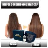 Heat Cap for Deep Conditioning, Thermal Steam Cap for Hair Treatment, Hair Steamer for Black Natural Hair, 10-Level Quick Heating Caps for Home Use. - Retail: $23
