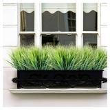 JEMONG 30 Bundles Artificial Grasses Outdoor UV Resistant Fake Grasses No Fade Faux Plastic Plants Garden Porch Window Box Decorating - Retail: $30