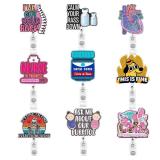PIGIAOKA 9Pcs Nurse Badge Reels Retractable Badge Reels Cute Themed Badge Holders Clips for Doctor Students Hospital Nurses Clinic Medical Assistant ID Badges Name Cards Lanyards Nursing Gift - Retail