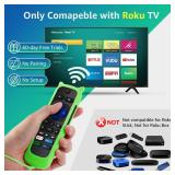 (Pack of 2) Replacement Remote for Roku TV with Soft Protective Silicone Cover(Glow in The Dark), Universal Remote for TCL/Hisense/Onn/Sharp/Element/Philips Roku Smart TV - Retail: $8