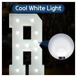 Marquee Letters 4 Feet Tall Large Light Up Letters Baby Shower Decorations Wedding Engagement Proposal White Party Decorations Marry Me Mr and Mrs Sign Big Cardboard Backdrop R - Retail: $37