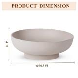 YMXYJM Large Decorative Concrete Bowl, Modern Handicraft Bowls for Home Decor, Decorative Fruit Bowl for Kitchen Counter, Stylish Key Bowl for Entry Table, Gray - Retail: $35