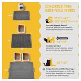 Cat Litter Mat New Size 23.6\x14.6\in for Small Spaces, Upgrade Super Waterproof Back Layer Litter Box Mat, Non Slip, Durable, Soft on Paws Kitty Trapping Matt, Gray - Retail: $6in