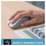 Perixx PERIMICE-621M Wireless Mouse - Silent Click with Ergo Design - Compatible for Desktop and Laptop PC - Wireless 2.4 GHz - Beige - Retail: $12