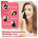 Makeup Remover Cloth, 6\ x 6\in Makeup Remover Towels Reusable Face Cloth for Washing Face, Makeup Remover Pads Microfiber Face Washcloth with Mesh Bag, 12 Pack, Grey - Retail: $10in
