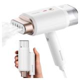 Newbealer Steamer for Clothes, 1200W Travel Steamer with Horizontal and Vertical Steaming, 2 Steam Levels, Dry Ironing, Foldable, 1.5lbs Lightly, 180ml Handheld Fabric Wrinkle Remover (120V Only) - Re