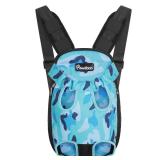 Pawaboo Pet Carrier Backpack, Adjustable Pet Front Cat Dog Carrier Backpack Travel Bag, Legs Out, Easy-Fit for Traveling Hiking Camping for Small Medium Dogs Cats Puppies, Extra Large, Blue Camouflage