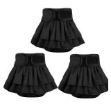 wegreeco Dog Diapers Female (3 Pack), Highly Absorbent Dog Diapers for Female Dogs, Washable in Heat, Incontinence, or Excitable Urination (Black, Medium) - Retail: $19