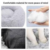 Nisrada Dog Bed for Small Medium Large Dogs, 27 inch Calming Dogs Bed, Washable-Round Cozy Soft Pet Bed for Puppy and Kitten with Slip-Resistant Bottom - Retail: $30